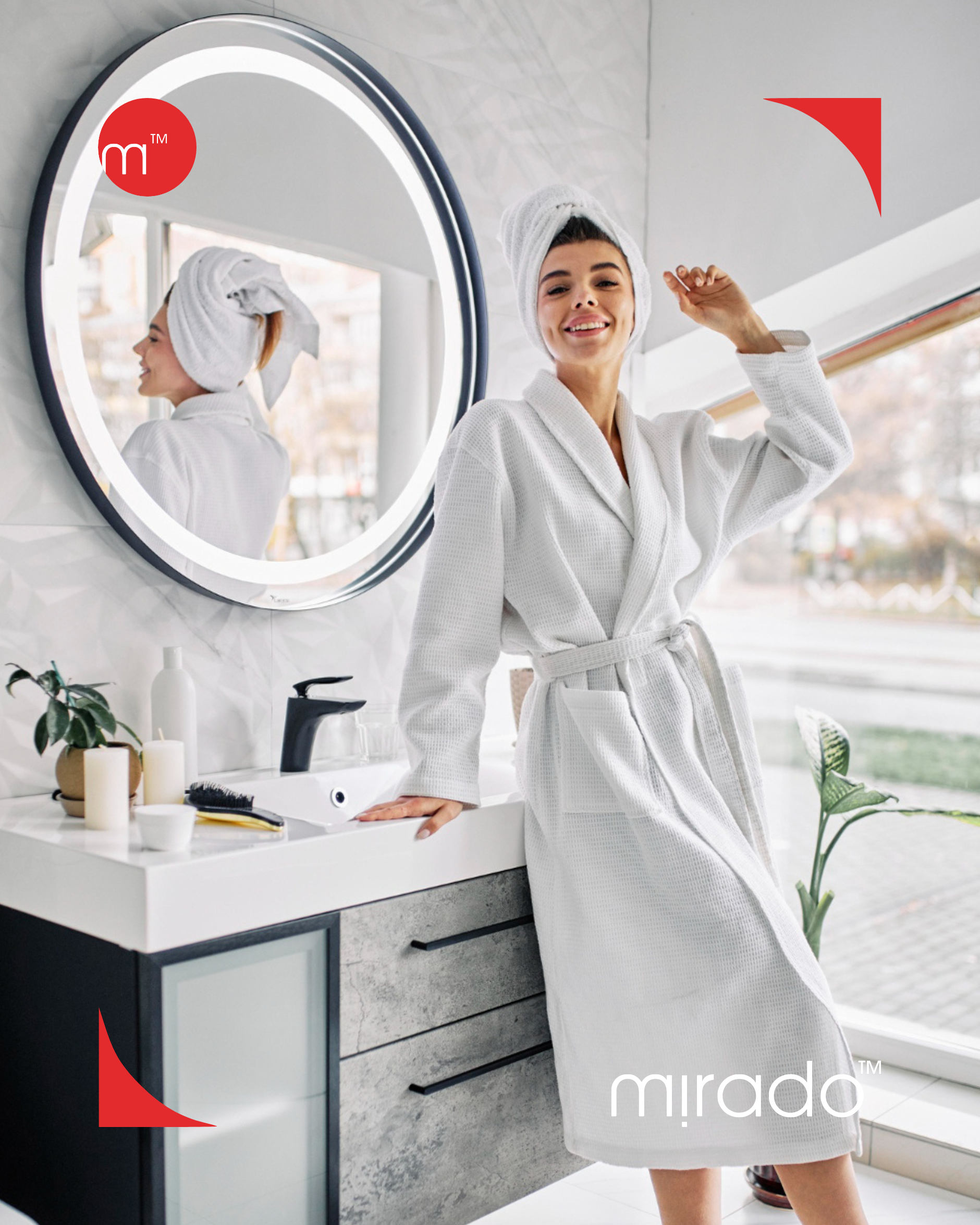 Na jakiej wysokości powiesić lustro w łazience?