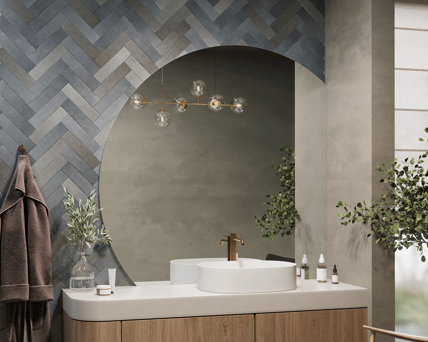 Lustra ćwierćkoliste bez podświetlenia