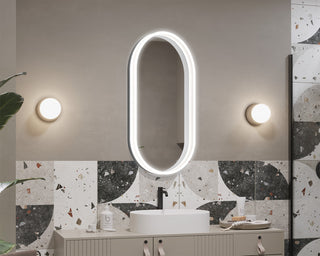 Mirror in an aluminum frame with backlight Auro Alu Crystal M