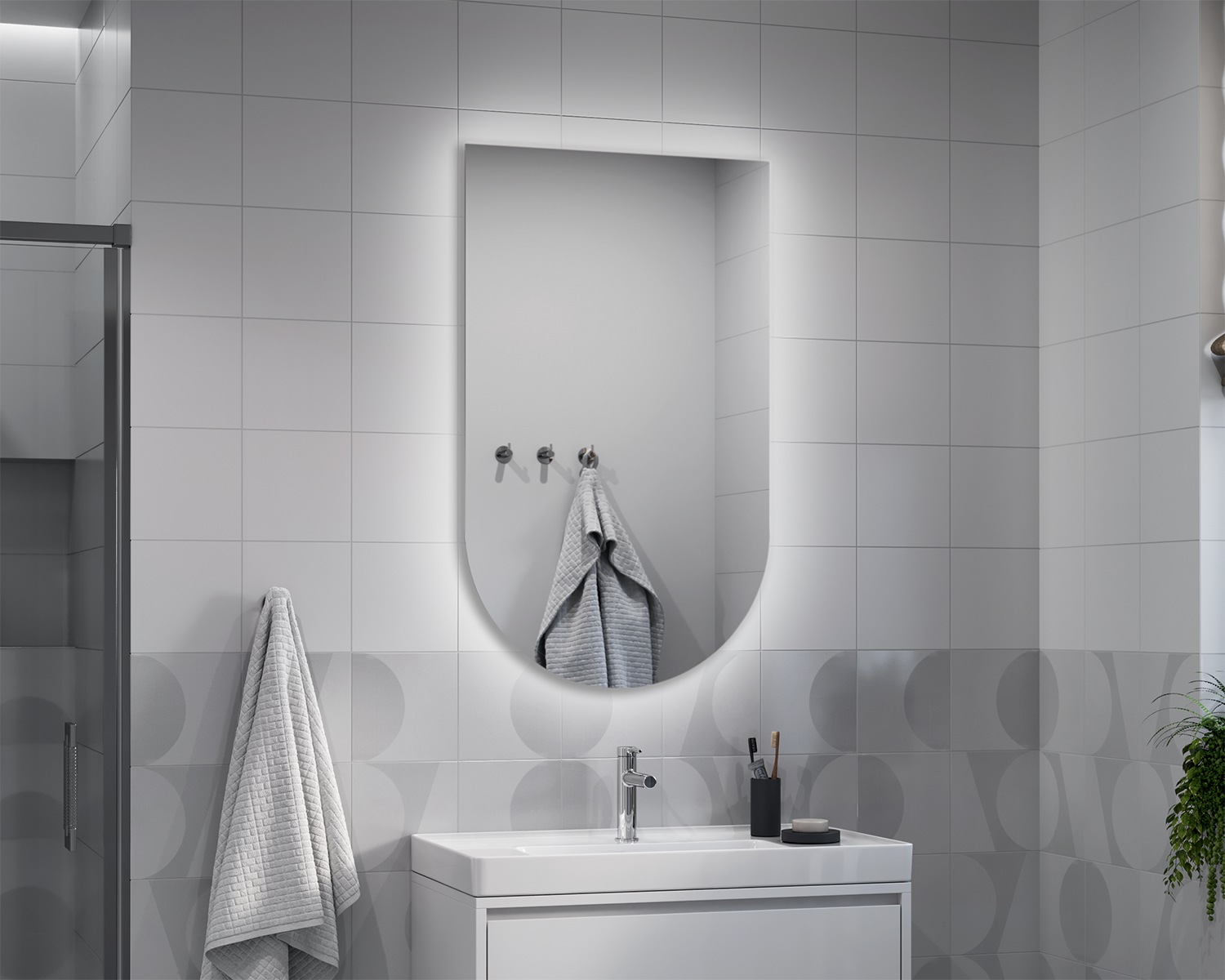 Brillon illuminated mirror