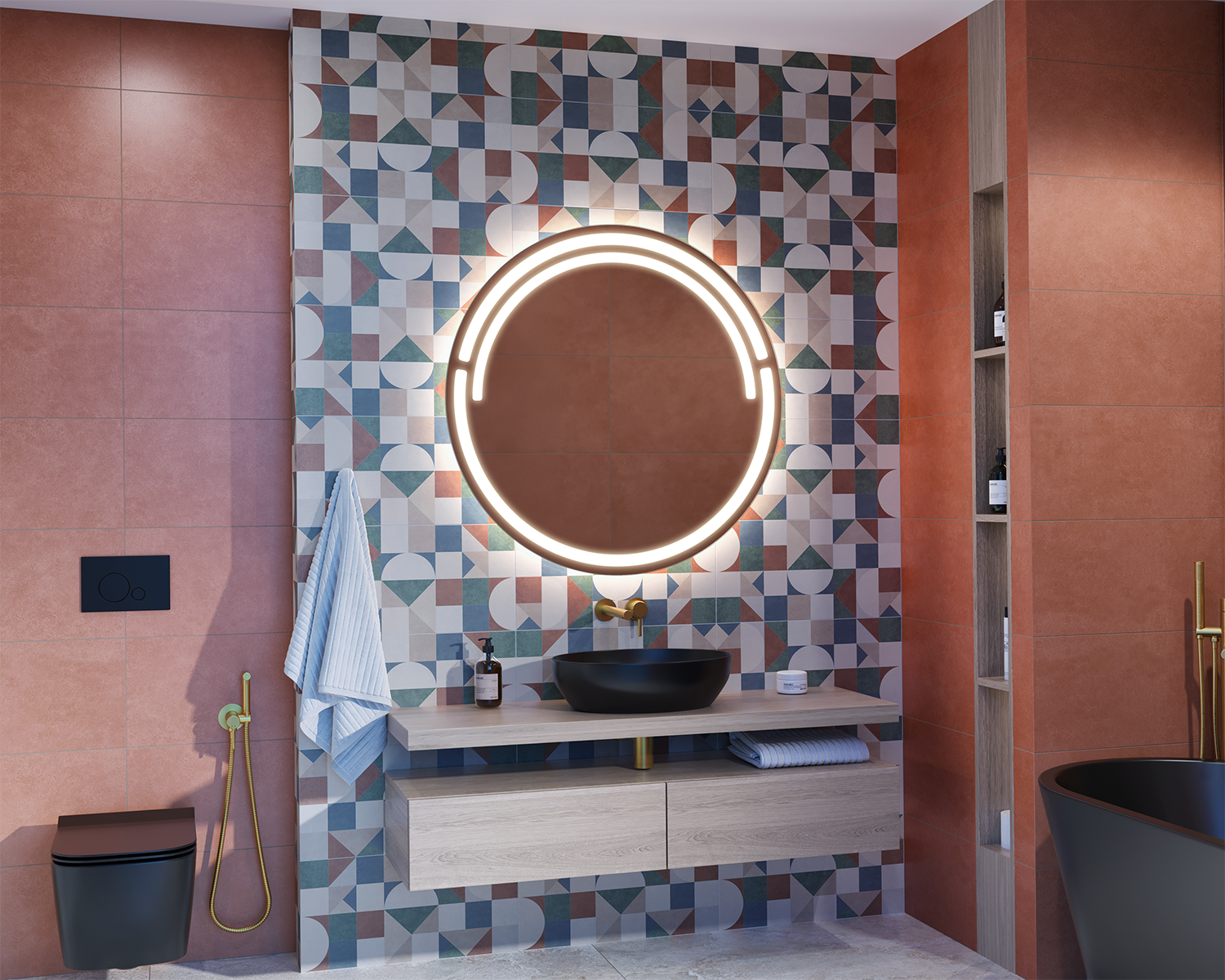 Cubika illuminated mirror