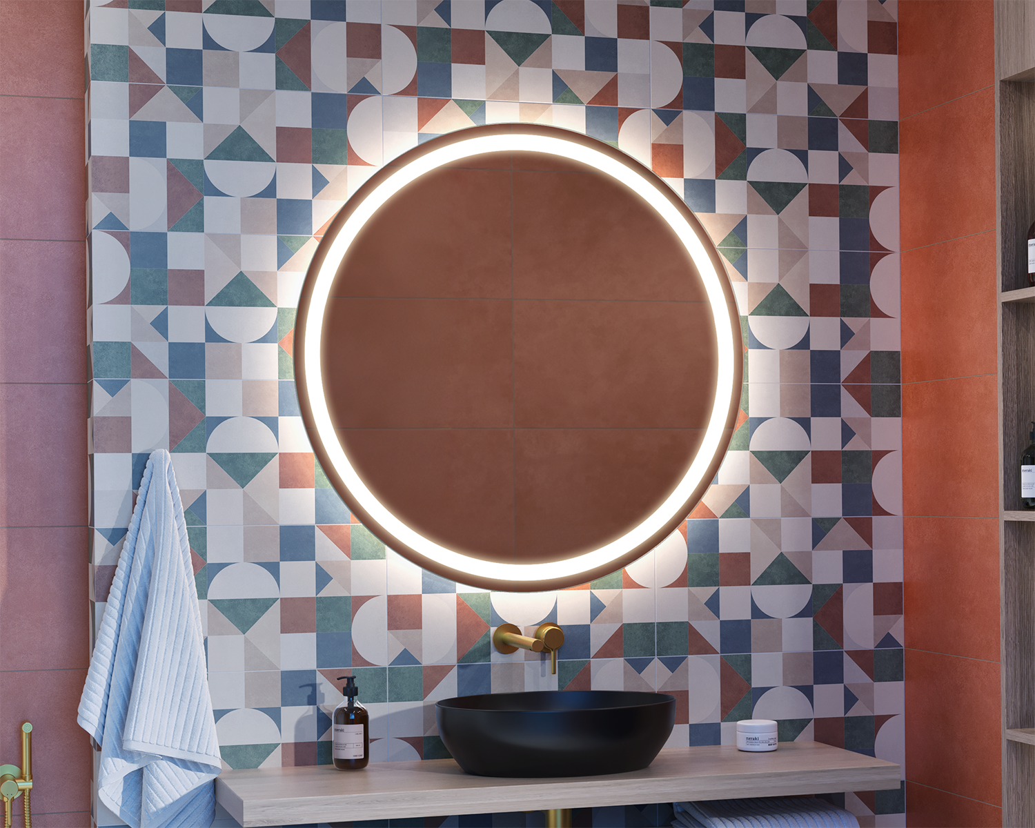 Domar illuminated mirror