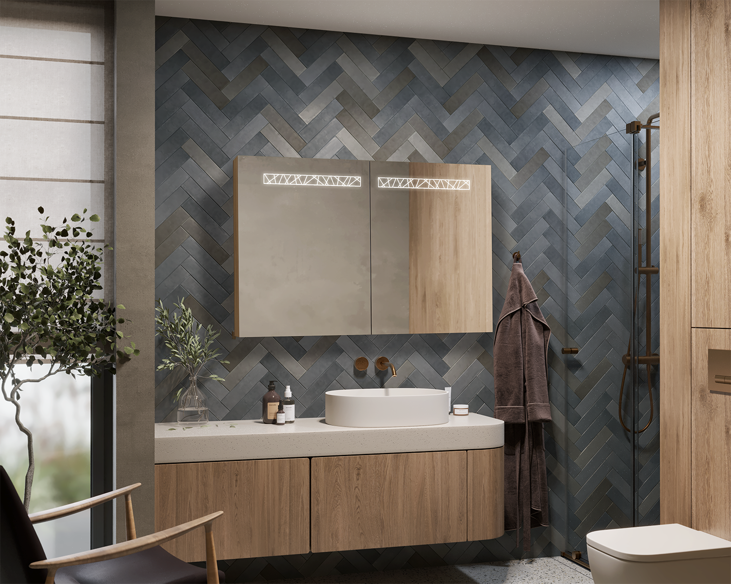 Emera Duo illuminated cabinet