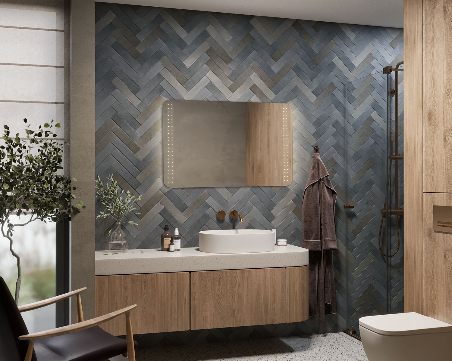 Milano illuminated mirror