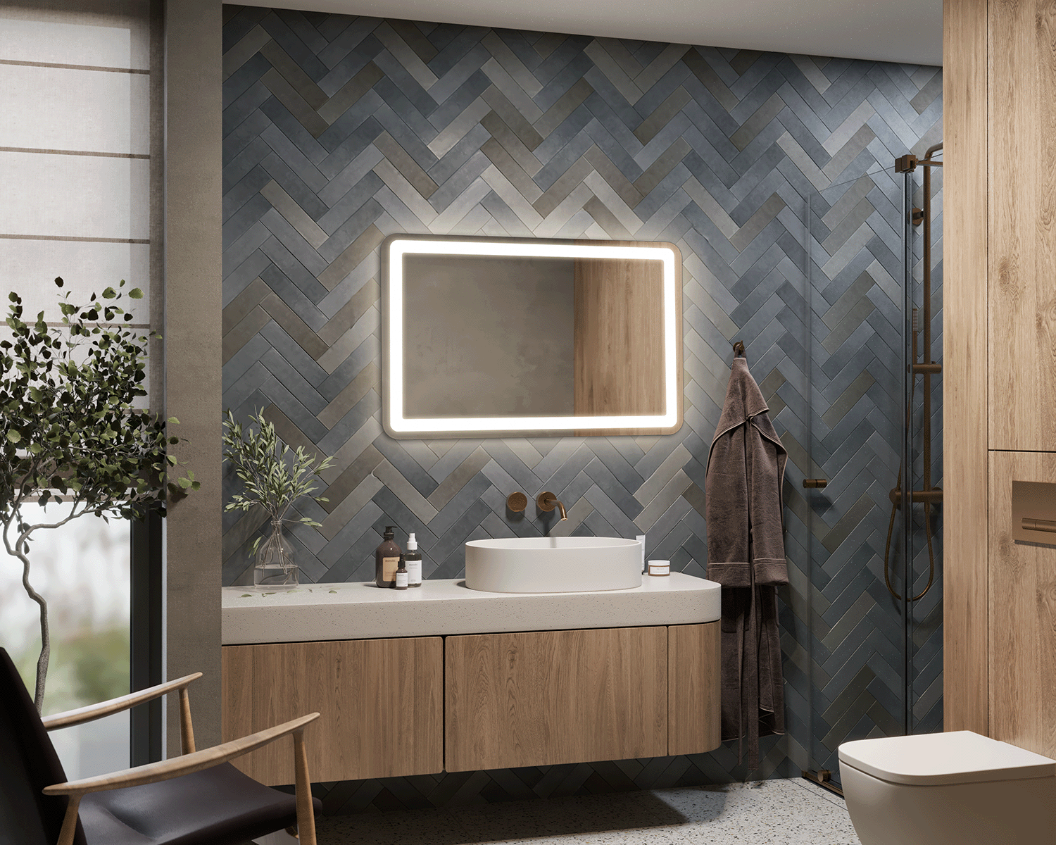 Modulo illuminated mirror