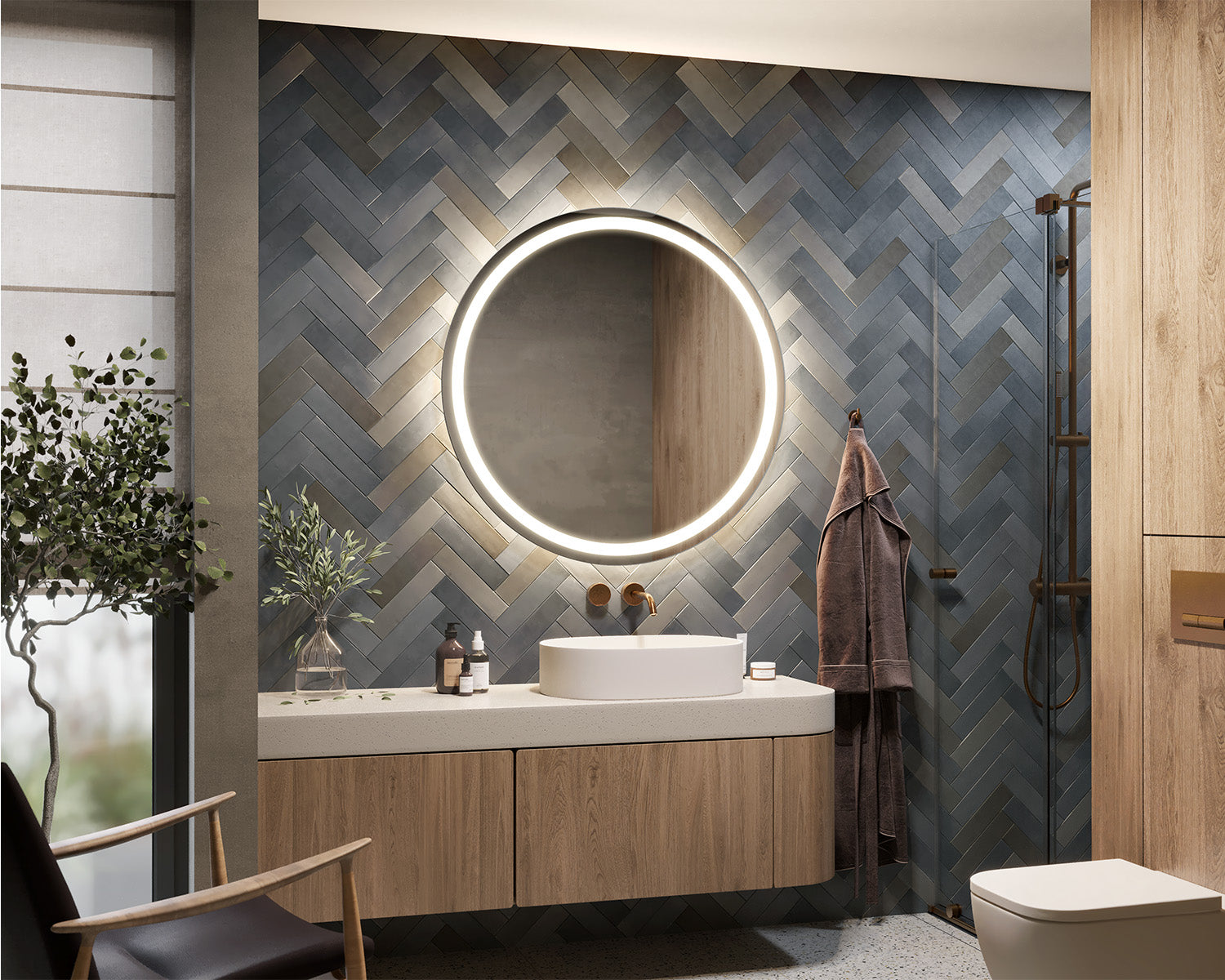 Domar illuminated mirror