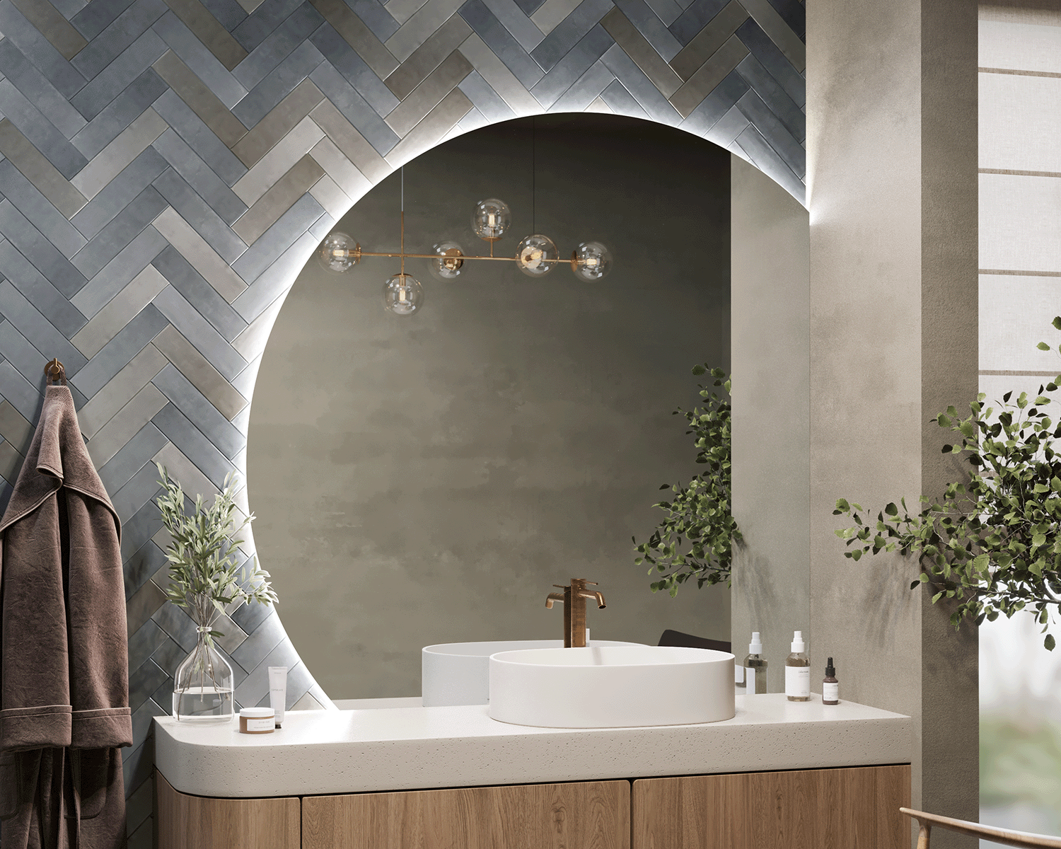 Otero illuminated mirror