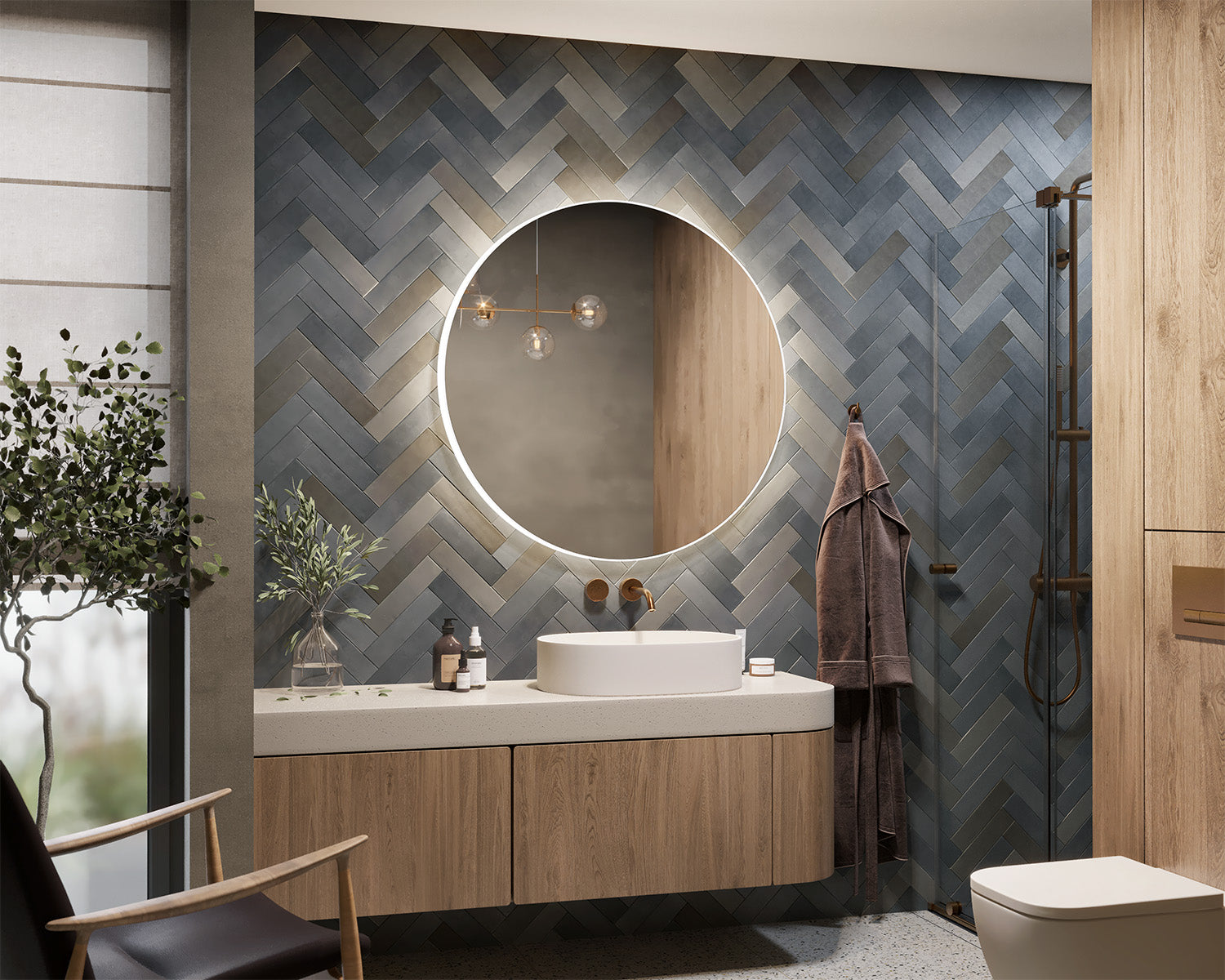 Illuminated mirror in an acrylic frame Porrto Deli Crystal