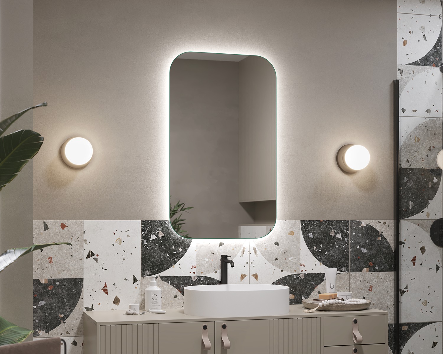 Recto illuminated mirror