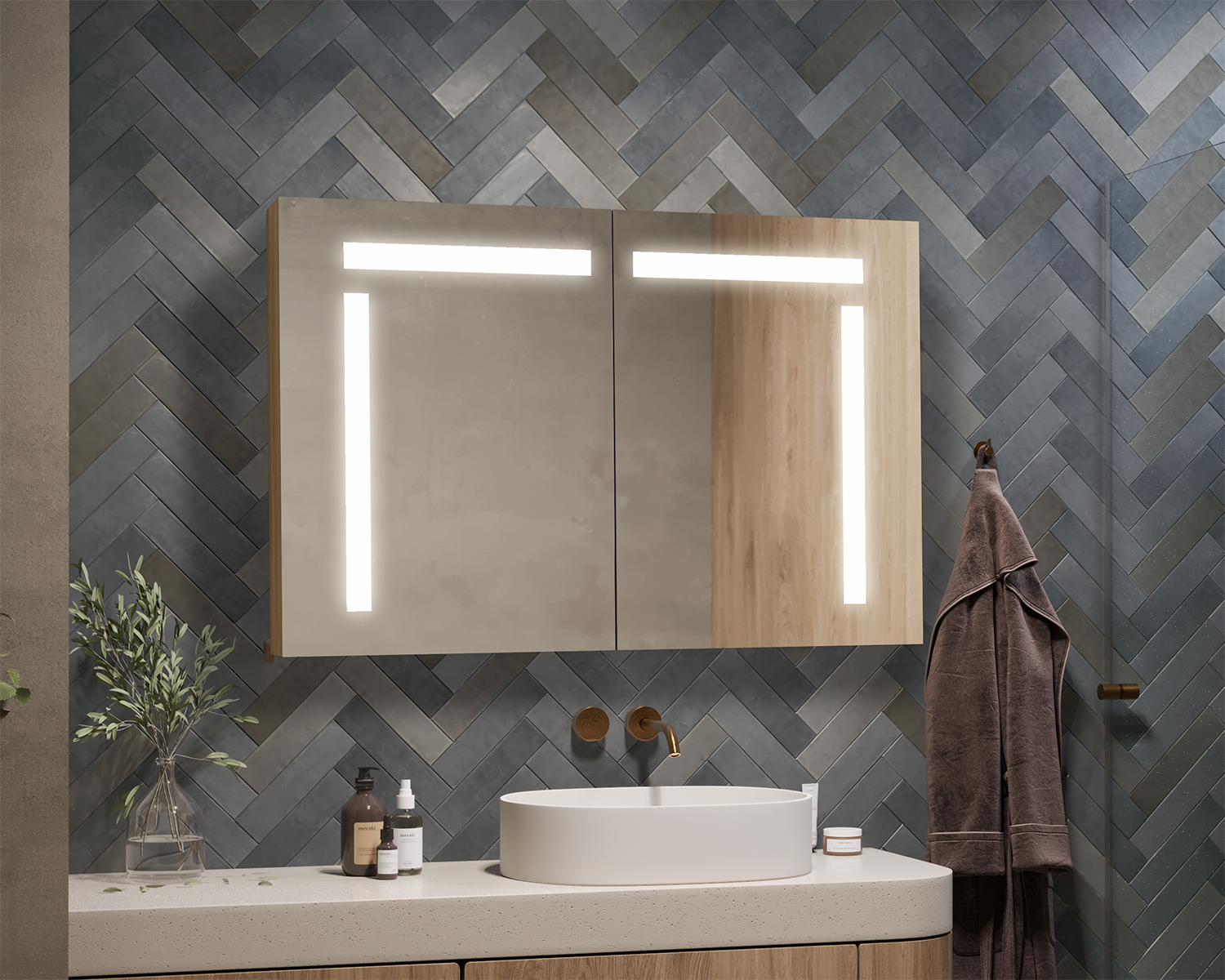 Serena Duo illuminated cabinet