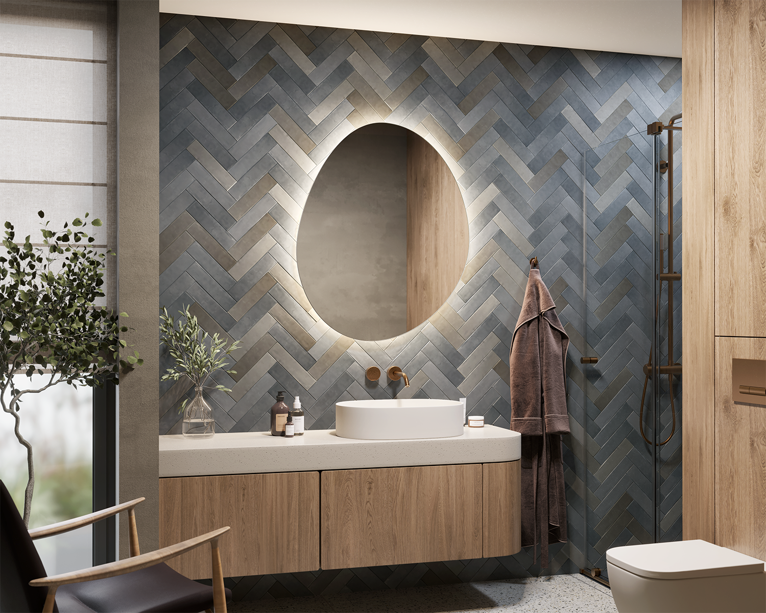 Toscana illuminated mirror