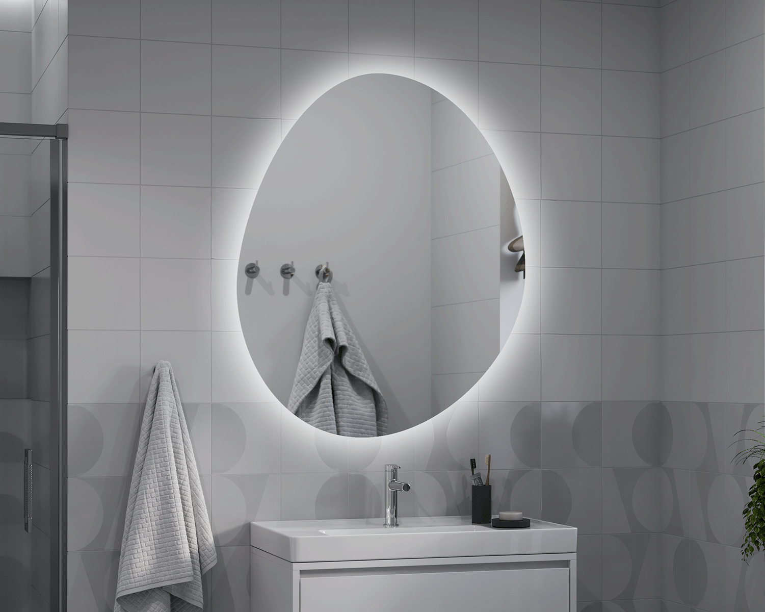 Toscana illuminated mirror