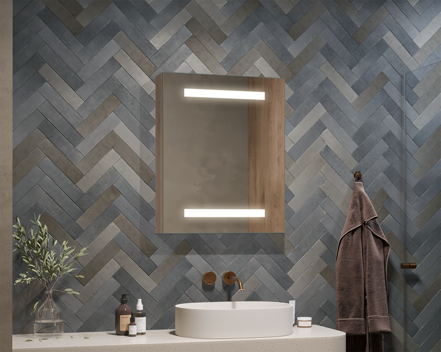 Recta illuminated cabinet