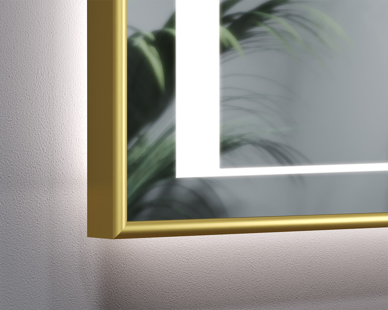 Illuminated mirror in a Vortex aluminum frame